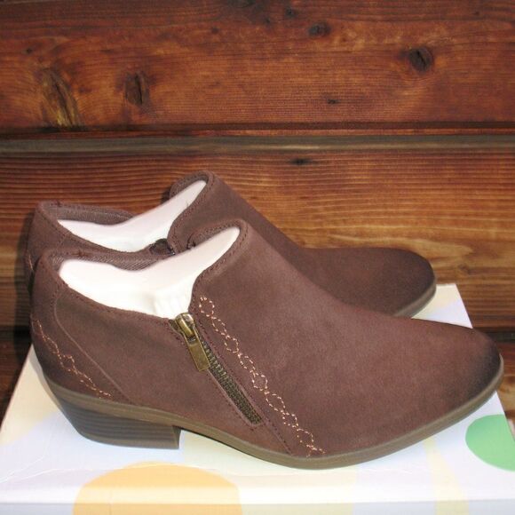 Earth Origins Brown Suede Booties - Picture 5 of 9